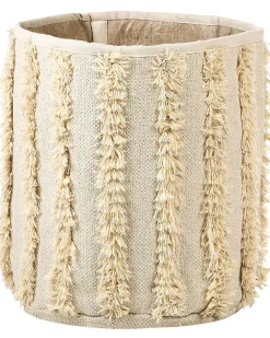New Beliani Set di 2 cestini KAKKI Cotone Beige