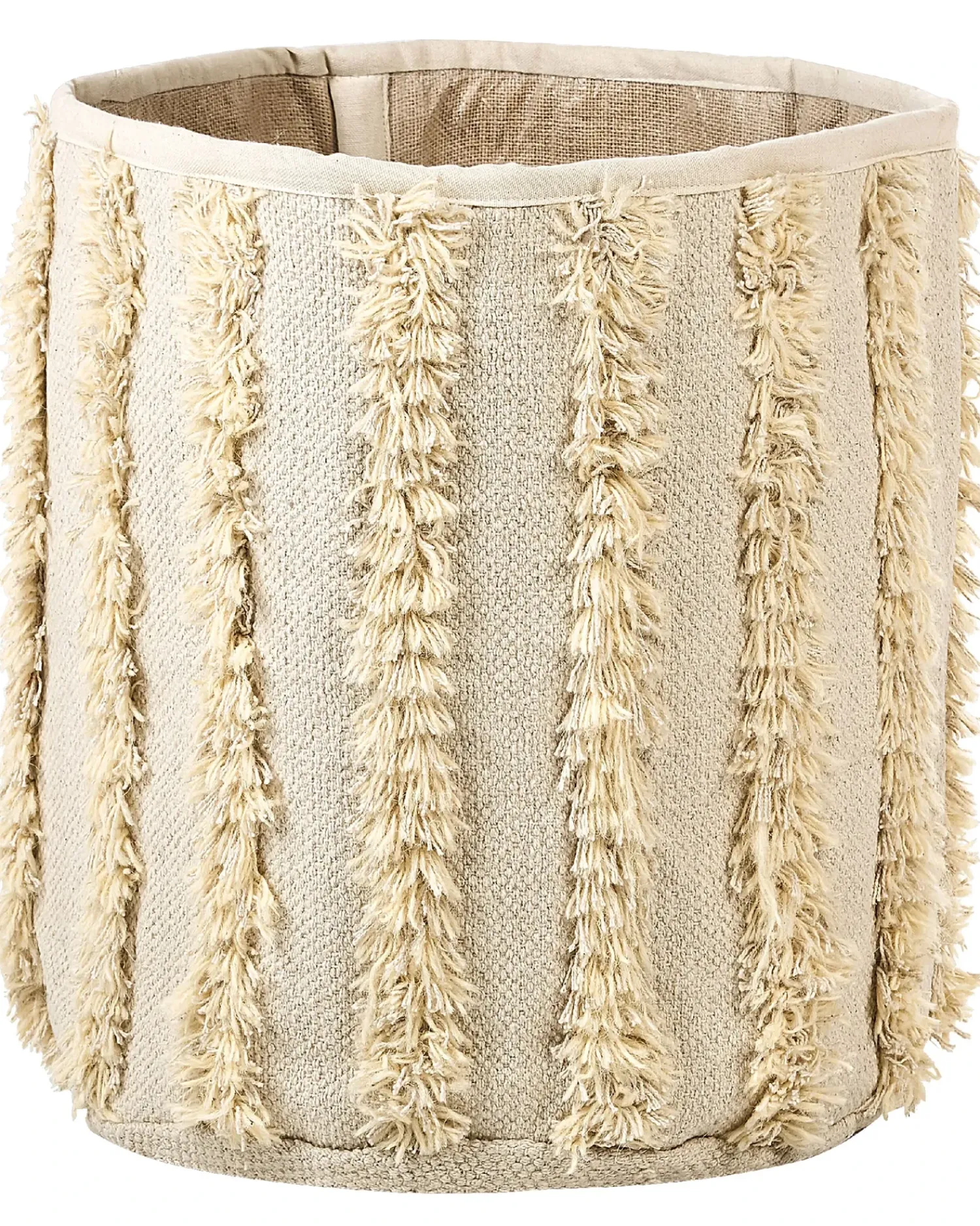 New Beliani Set di 2 cestini KAKKI Cotone Beige