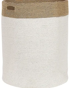 Hot Beliani Set di 2 cestini KARDH Cotone Bianco Beige Bianco