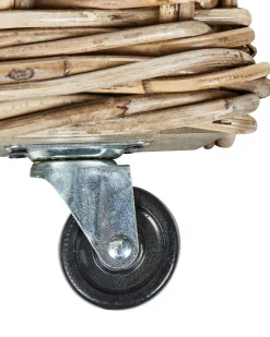 Outlet Beliani Set di 2 cestini KITIM con ruote Rattan Naturale