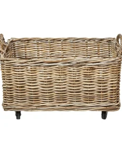 Outlet Beliani Set di 2 cestini KITIM con ruote Rattan Naturale