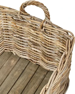 Outlet Beliani Set di 2 cestini KITIM con ruote Rattan Naturale