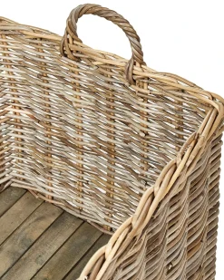 Outlet Beliani Set di 2 cestini KITIM con ruote Rattan Naturale