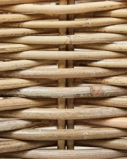 Outlet Beliani Set di 2 cestini KITIM con ruote Rattan Naturale