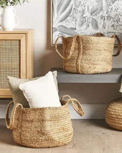 Discount Beliani Set di 2 cestini KORNAK Iuta Naturale