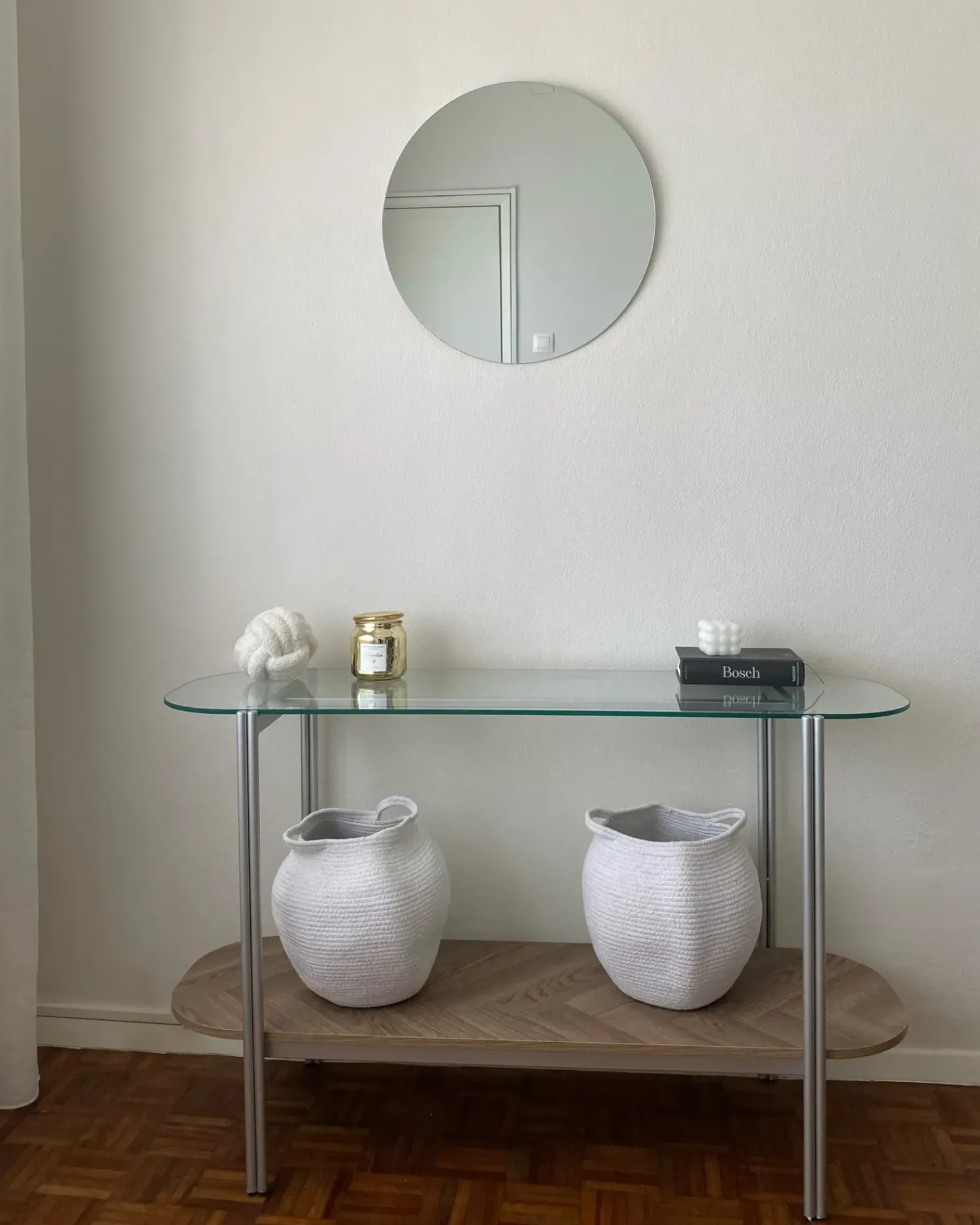 Clearance Beliani Set di 2 cestini PANJGUR Cotone Bianco