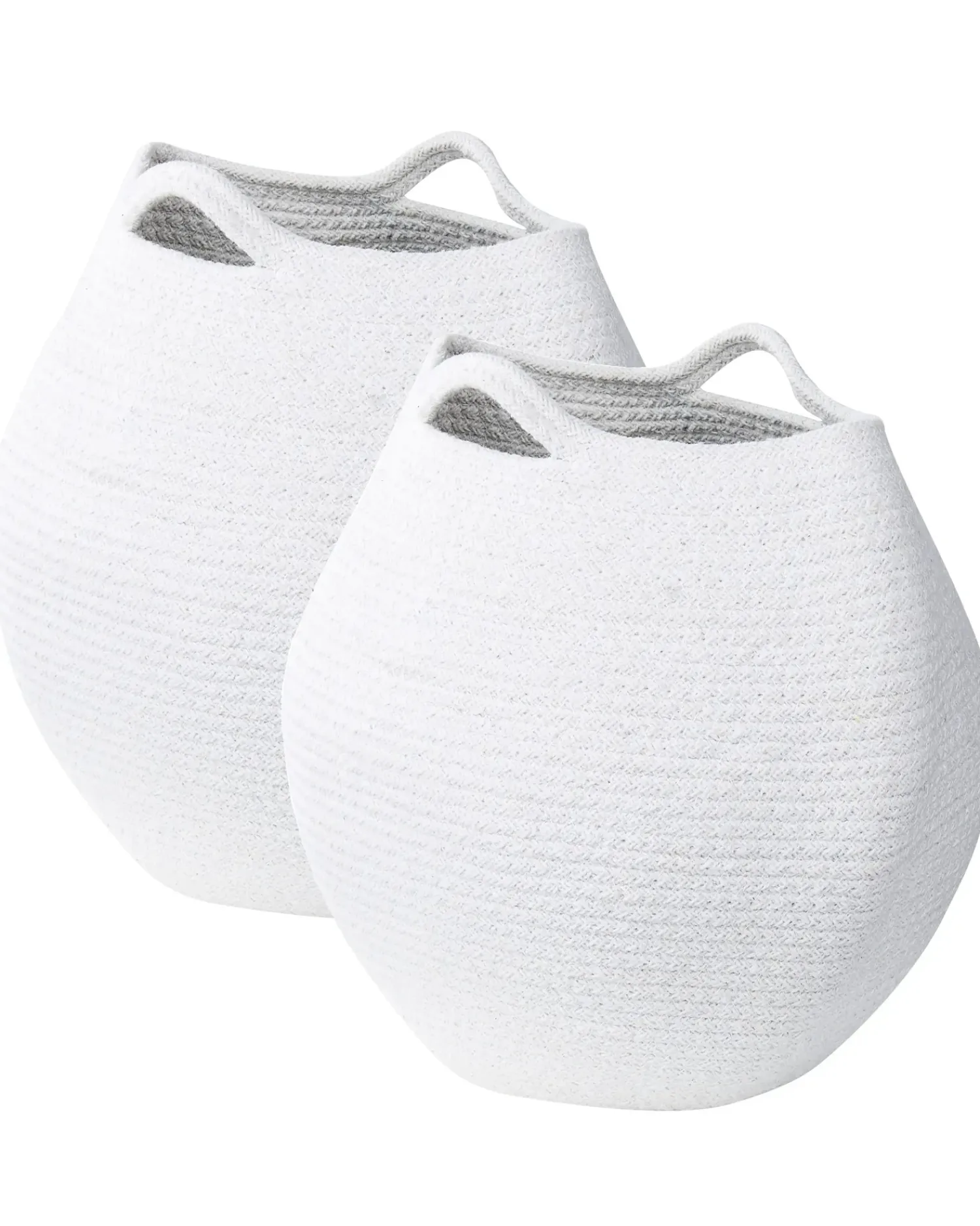Clearance Beliani Set di 2 cestini PANJGUR Cotone Bianco