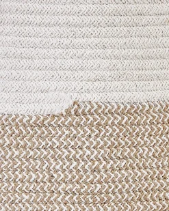 Online Beliani Set di 2 cestini PAZHA Cotone Beige Bianco Beige
