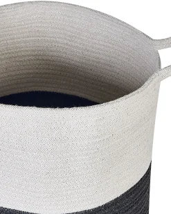 Best Beliani Set di 2 cestini PAZHA Cotone Nero Bianco Nero