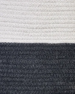 Best Beliani Set di 2 cestini PAZHA Cotone Nero Bianco Nero
