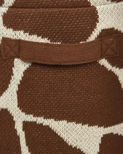 Outlet Beliani Set di 2 cestini per bambini Giraffa POMANG Cotone Marrone Beige Marrone