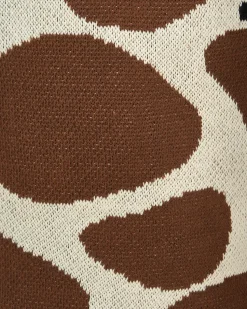 Outlet Beliani Set di 2 cestini per bambini Giraffa POMANG Cotone Marrone Beige Marrone