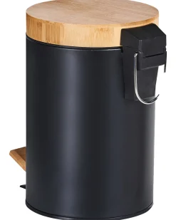 New Beliani Set di 2 cestini per i rifiuti 3 L ECOSMART Metallo Nero Marrone Nero