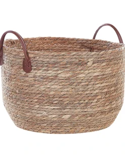 Beliani Set di 3 cestini SAYJAR Alghe marine Naturale Beige Marrone Naturale