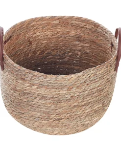 Beliani Set di 3 cestini SAYJAR Alghe marine Naturale Beige Marrone Naturale