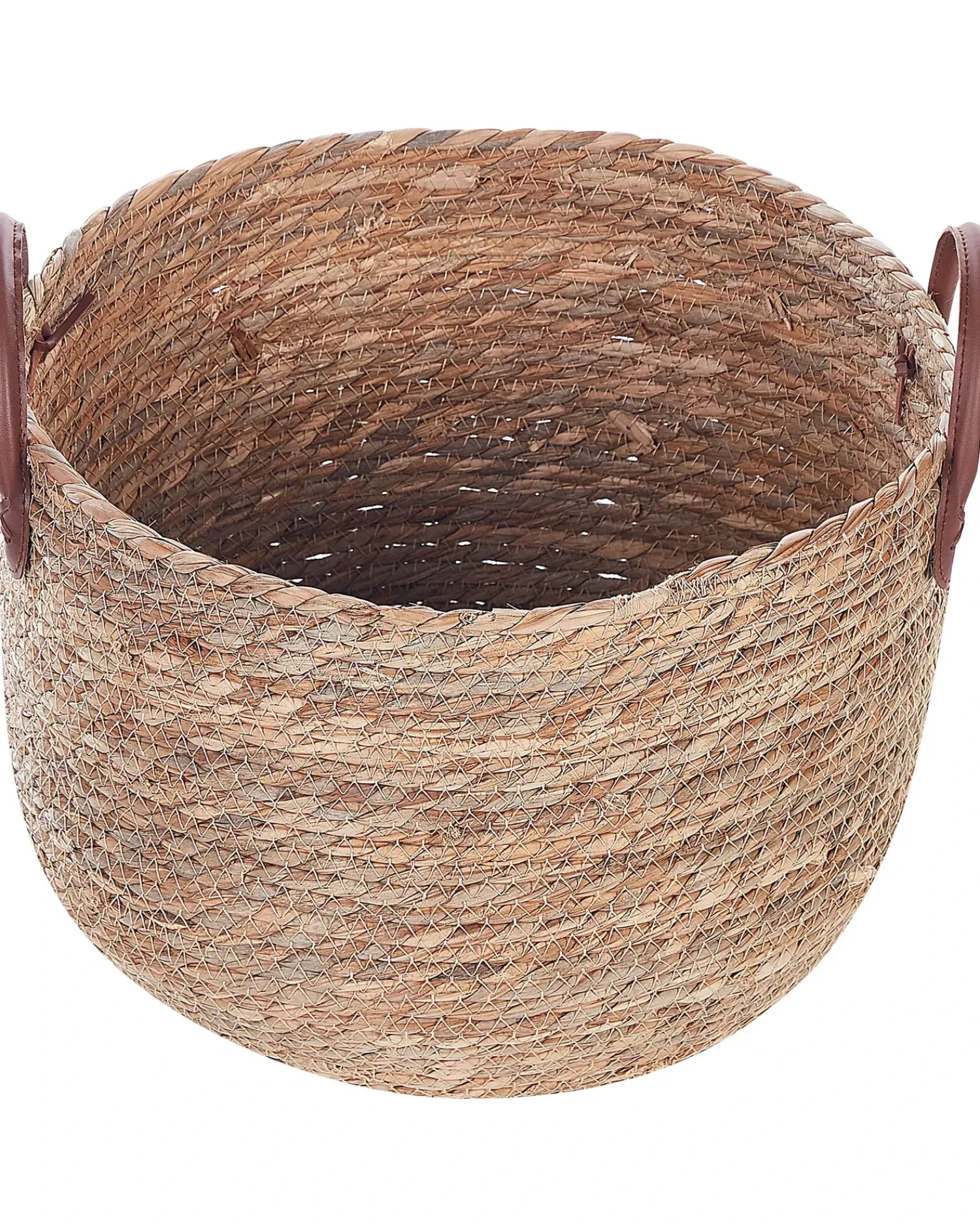 Beliani Set di 3 cestini SAYJAR Alghe marine Naturale Beige Marrone Naturale