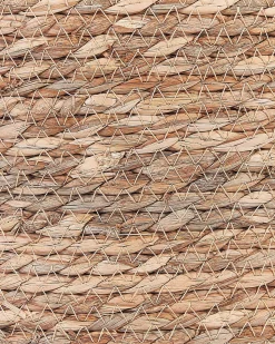 Beliani Set di 3 cestini SAYJAR Alghe marine Naturale Beige Marrone Naturale