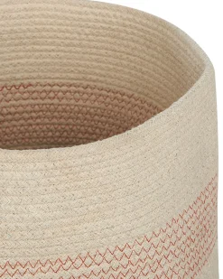 Online Beliani Set di 2 cestini SILOPI Cotone Beige chiaro Arancione Beige