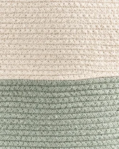 Beliani SILOPI Cotone Beige chiaro/Verde Beige Verde