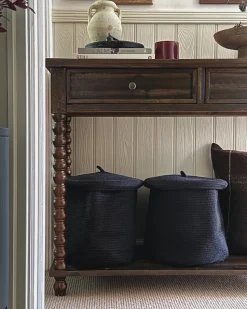 Sale Beliani Set di 2 cestini SILOPI Cotone Nero