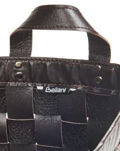 Discount Beliani Set di 2 cestini SIPPAR Pelle sintetica scuro Marrone