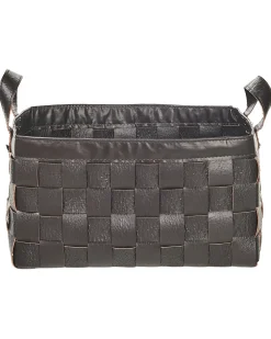 Discount Beliani Set di 2 cestini SIPPAR Pelle sintetica scuro Marrone