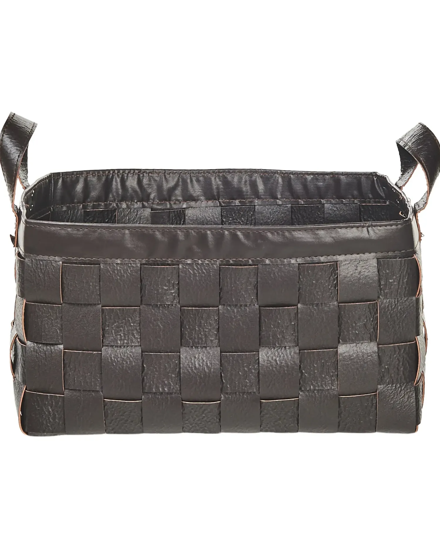 Discount Beliani Set di 2 cestini SIPPAR Pelle sintetica scuro Marrone