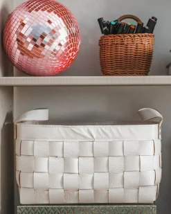 Hot Beliani Set di 2 cestini SIPPAR Pelle sintetica Beige