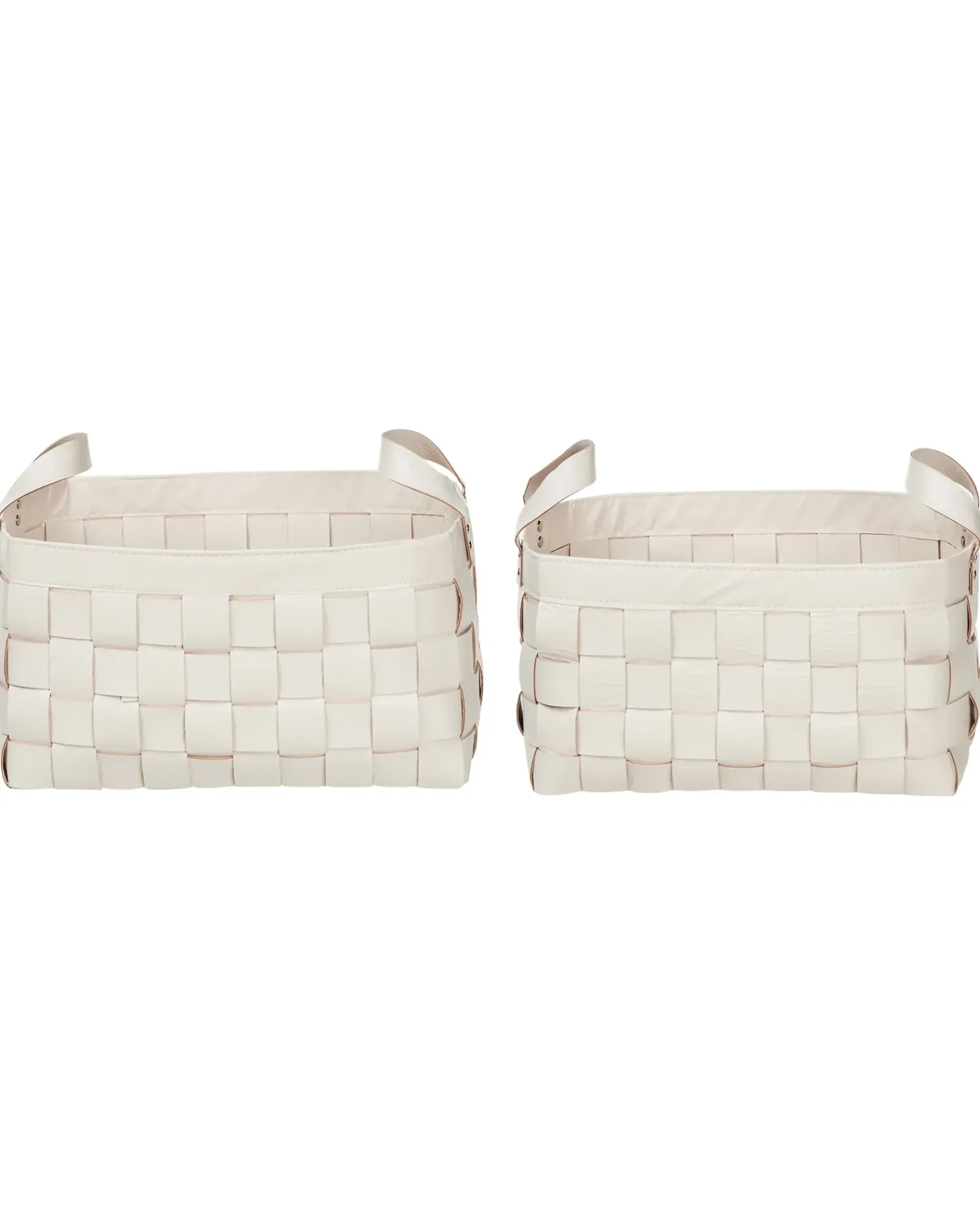 Hot Beliani Set di 2 cestini SIPPAR Pelle sintetica Beige