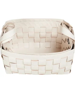 Hot Beliani Set di 2 cestini SIPPAR Pelle sintetica Beige