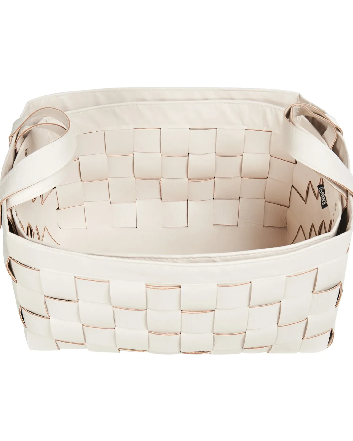 Hot Beliani Set di 2 cestini SIPPAR Pelle sintetica Beige