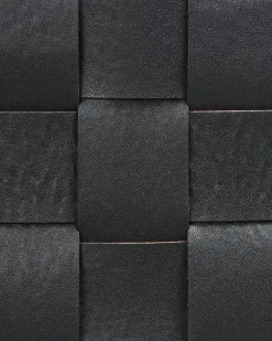 Beliani Set di 2 cestini SIPPAR Pelle sintetica Nero