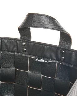 Beliani Set di 2 cestini SIPPAR Pelle sintetica Nero