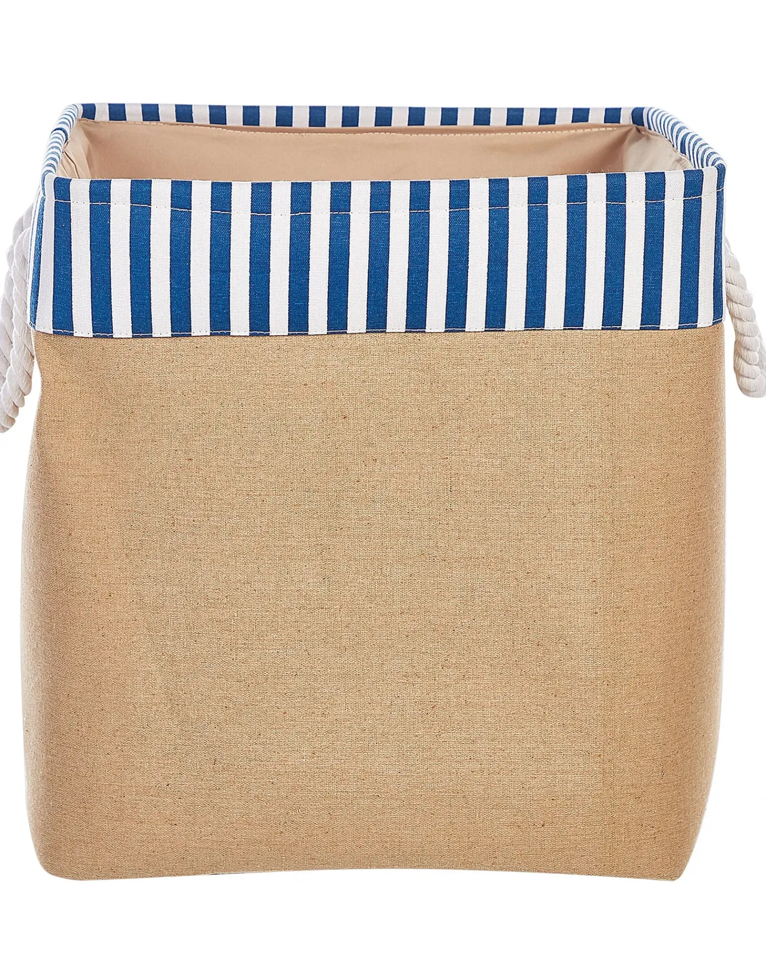 Discount Beliani Set di 2 cestini TUGUL Cotone Beige Beige Bianco Blu