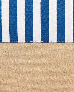 Discount Beliani Set di 2 cestini TUGUL Cotone Beige Beige Bianco Blu
