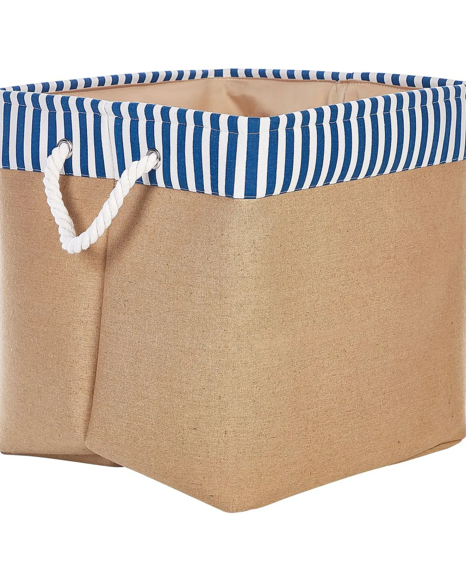 Discount Beliani Set di 2 cestini TUGUL Cotone Beige Beige Bianco Blu