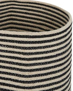 Beliani Set di 2 cestini YERKOY Cotone Nero Beige Nero