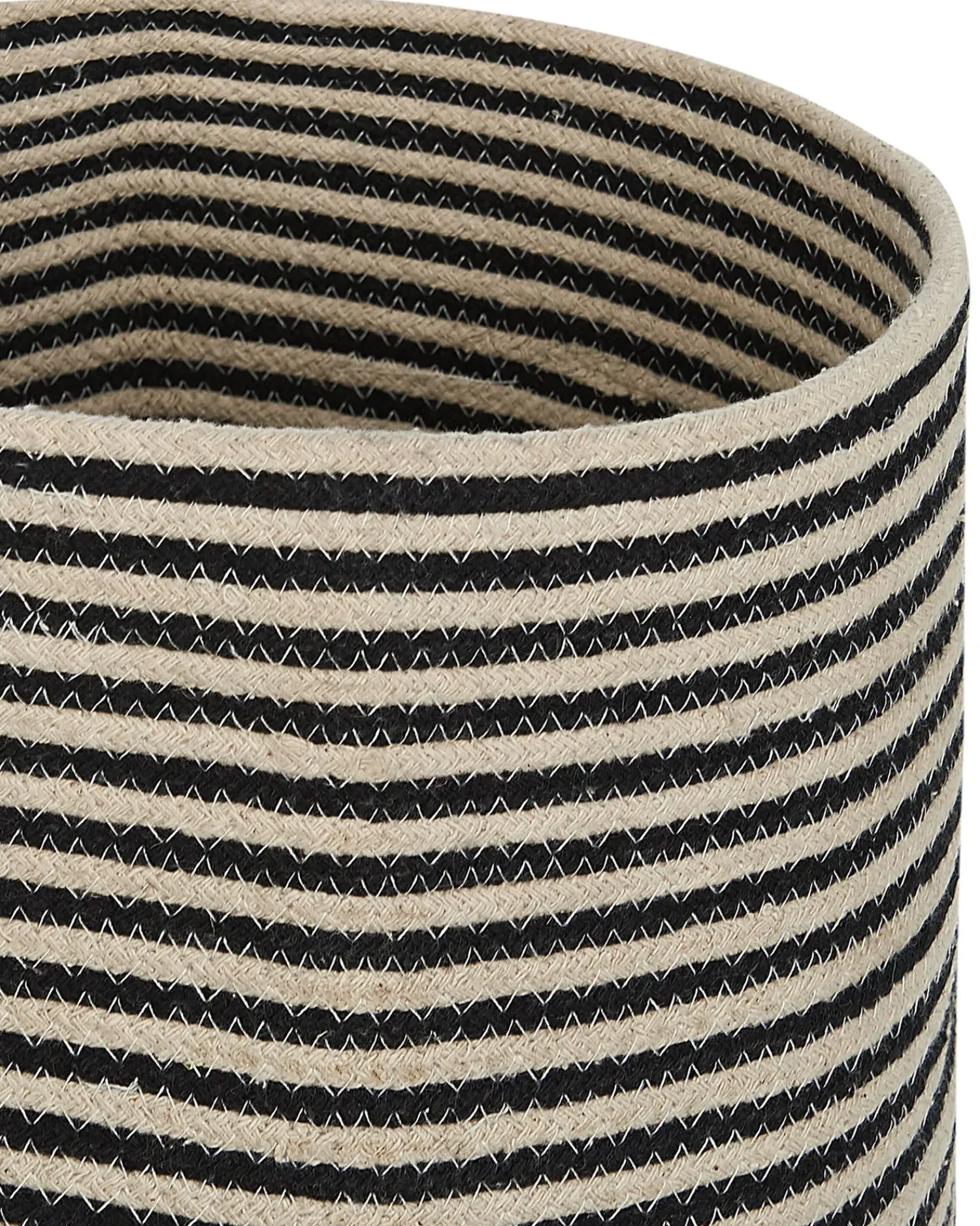 Beliani Set di 2 cestini YERKOY Cotone Nero Beige Nero