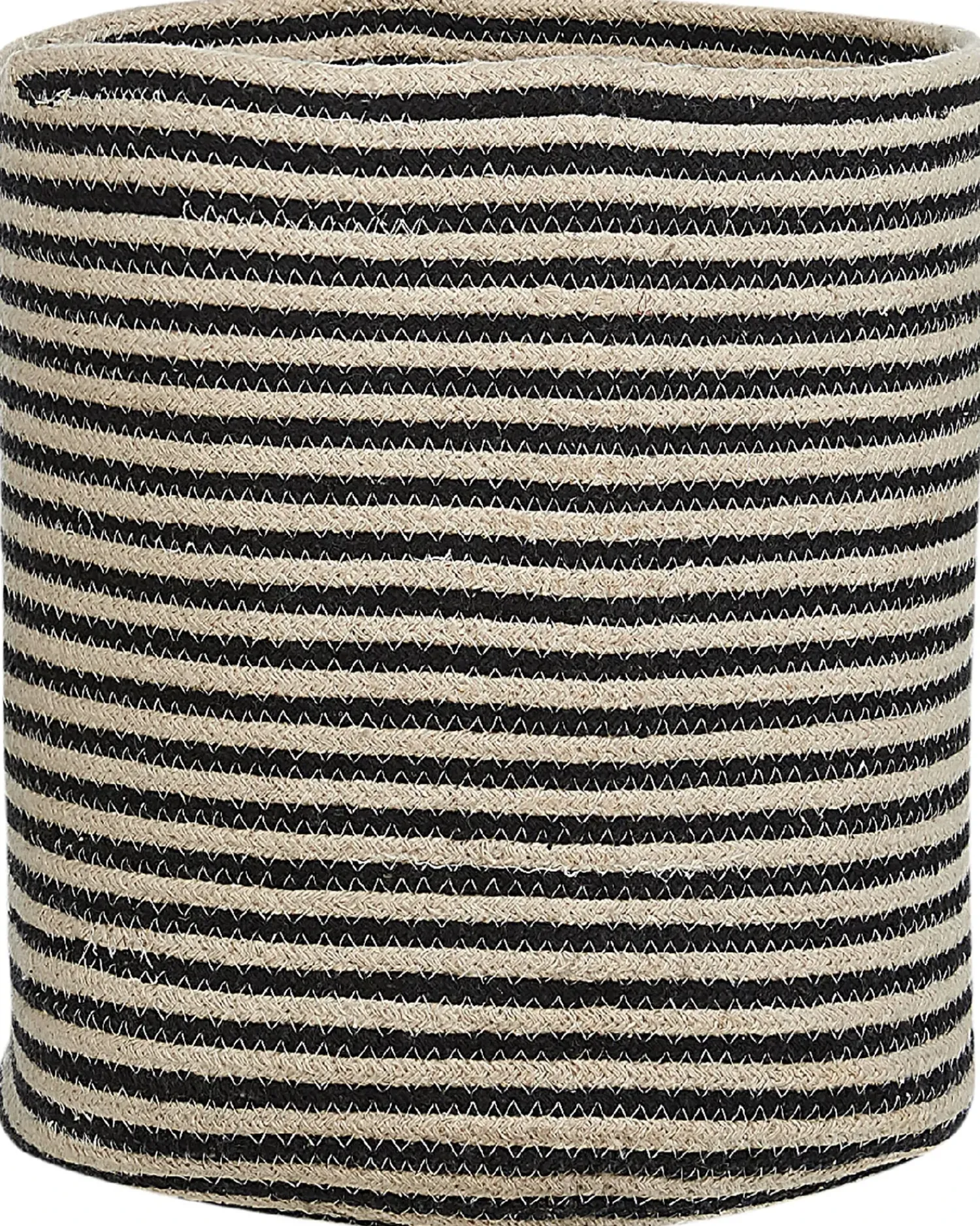 Beliani Set di 2 cestini YERKOY Cotone Nero Beige Nero