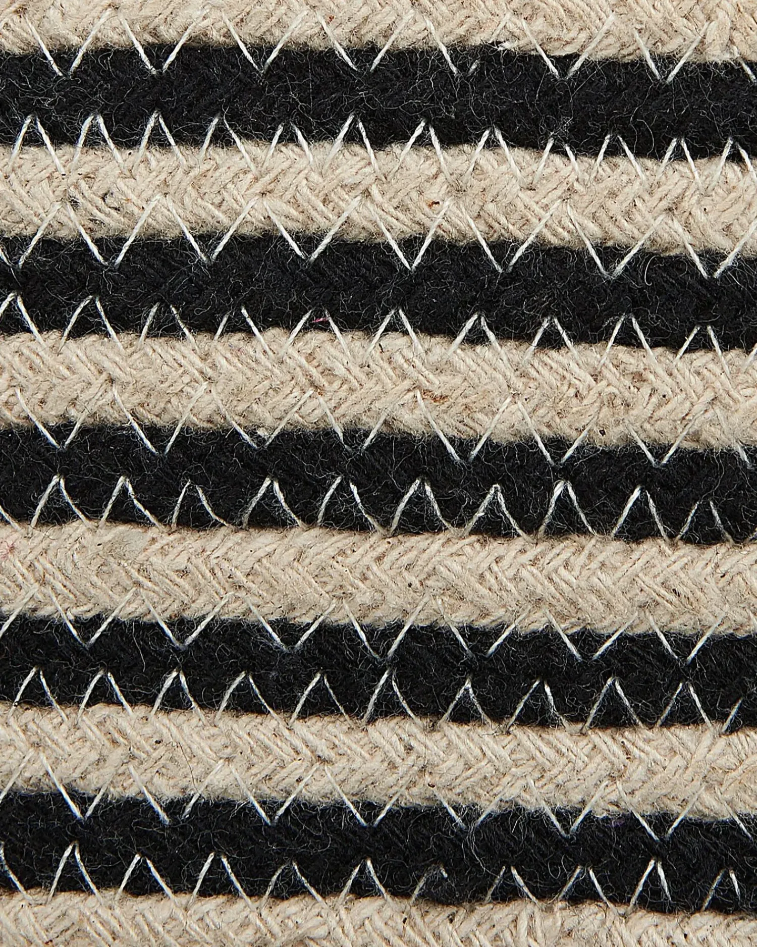 Beliani Set di 2 cestini YERKOY Cotone Nero Beige Nero