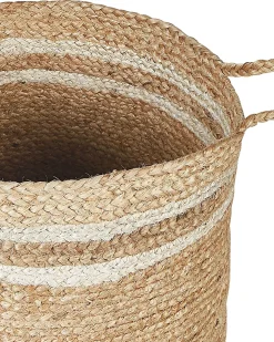 Beliani Set di 3 cestini ZHOB Iuta Naturale Beige Naturale