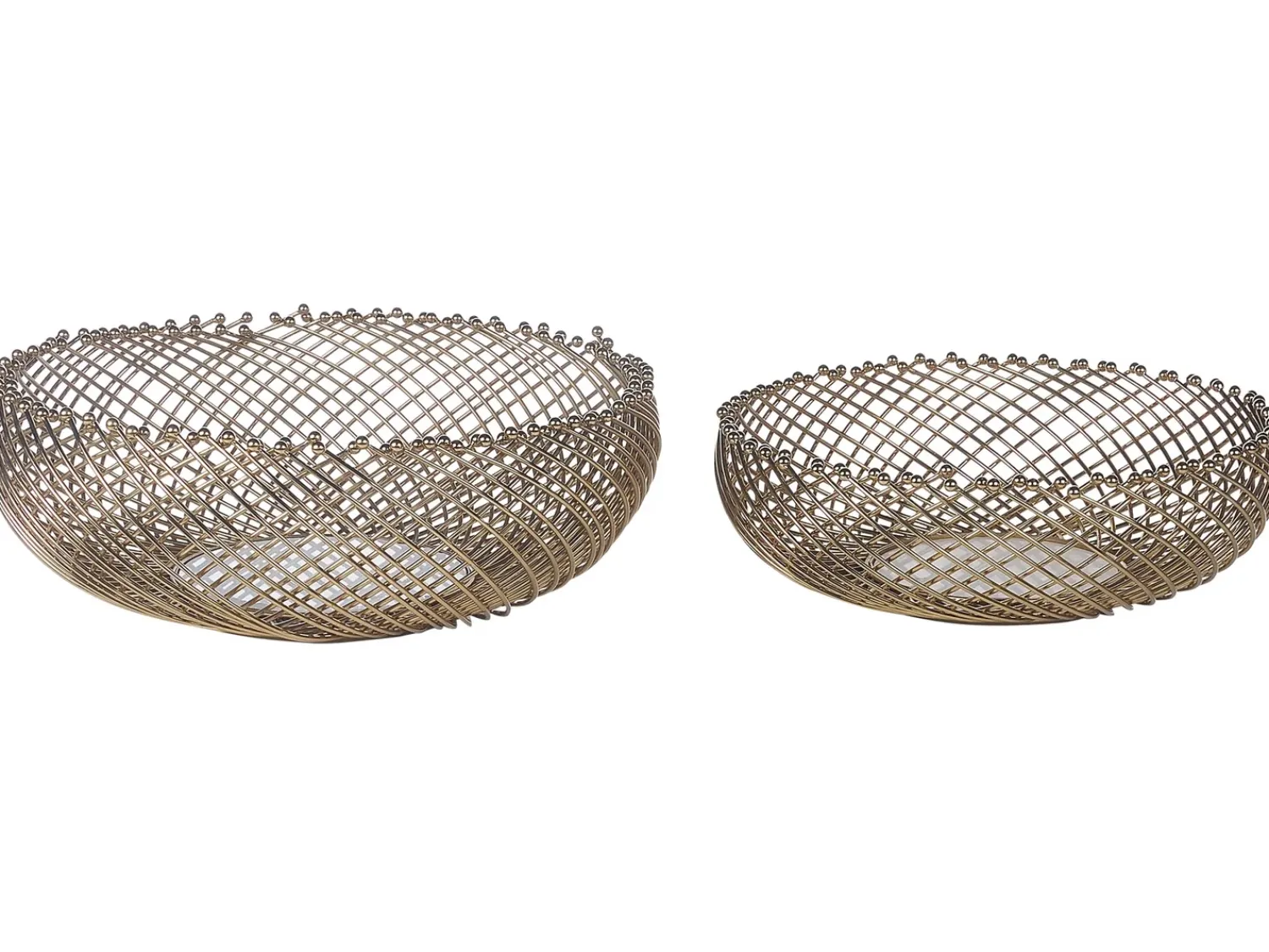New Beliani Set di 2 ciotole decorative BALIUNG Metallo Oro