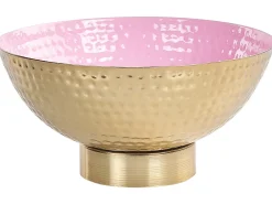Online Beliani Set di 3 ciotole decorative BARU Metallo Oro Bianco Grigio Oro Rosa