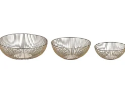 Online Beliani Set di 3 ciotole decorative GARUT Metallo Oro