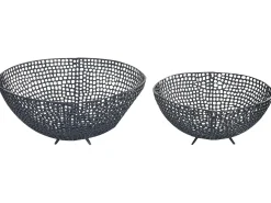 Clearance Beliani Set di 2 ciotole decorative KRUKUT Metallo Nero