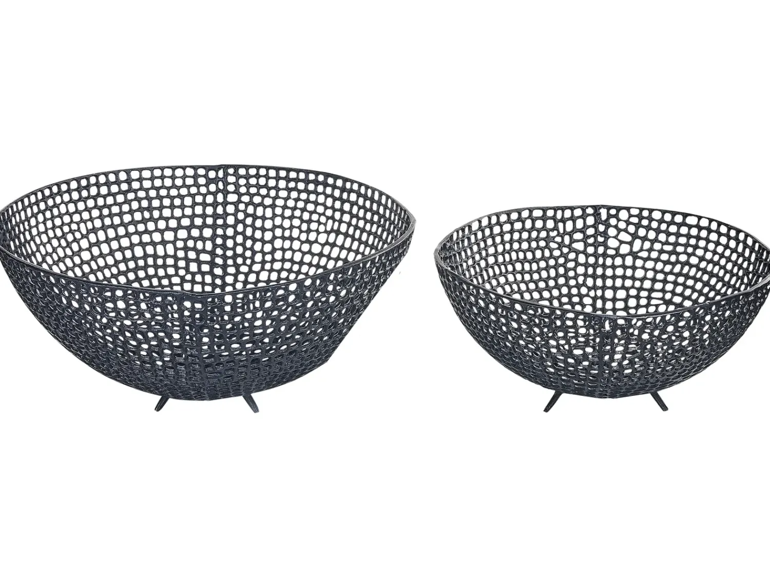 Clearance Beliani Set di 2 ciotole decorative KRUKUT Metallo Nero