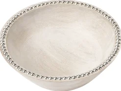 Clearance Beliani Set di 2 ciotole decorative LUXOR Legno di mango Marrone chiaro Marrone Argento