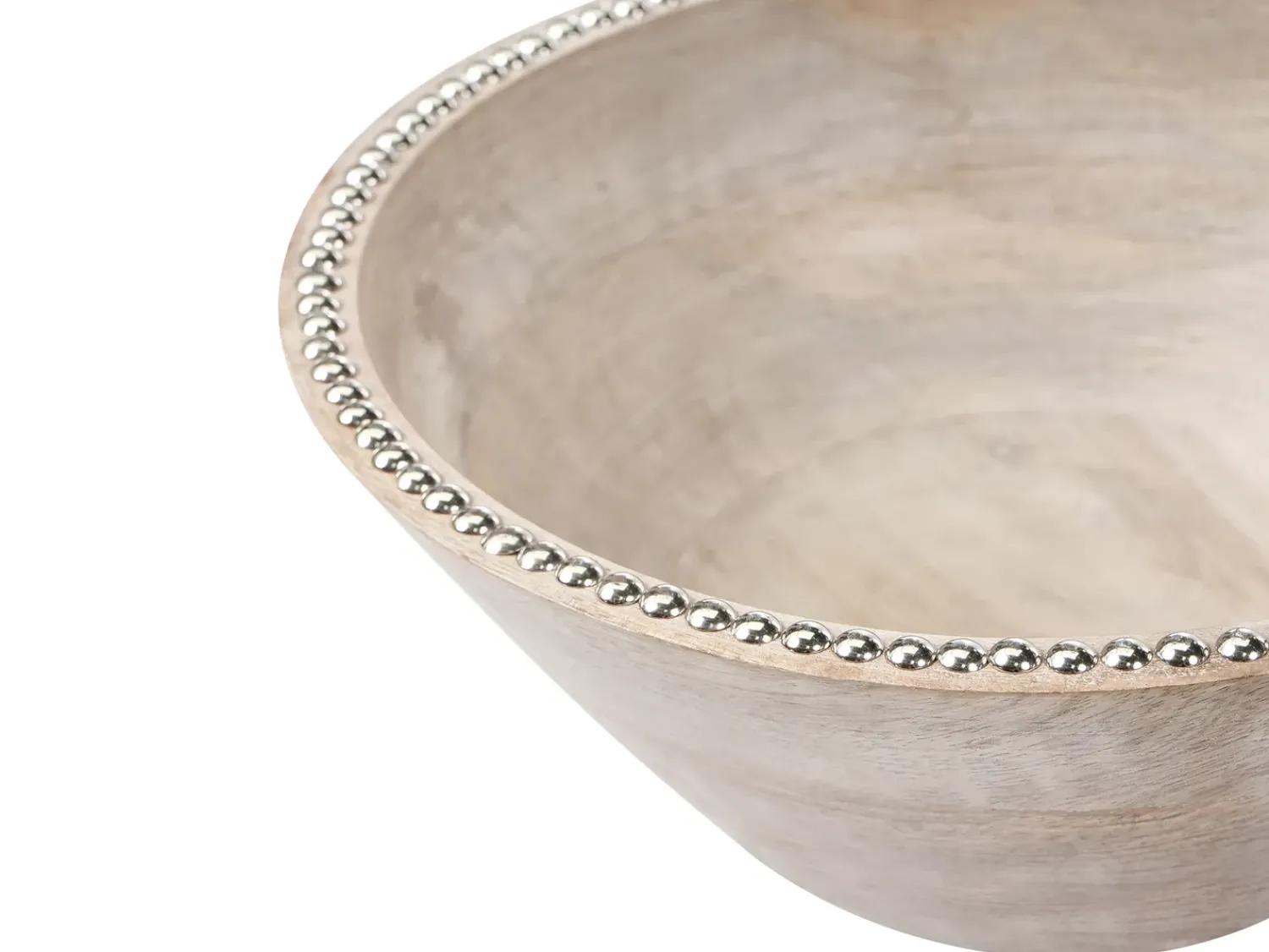 Clearance Beliani Set di 2 ciotole decorative LUXOR Legno di mango Marrone chiaro Marrone Argento