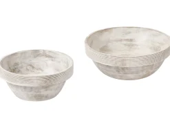 Online Beliani Set di 2 ciotole decorative MINYA Legno di mango chiaro Marrone