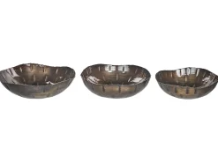 Discount Beliani Set di 3 ciotole decorative PINANG Metallo Ottone